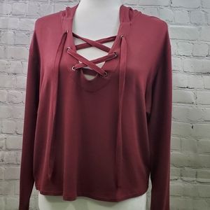 NWT Express Lace Up Hoodie